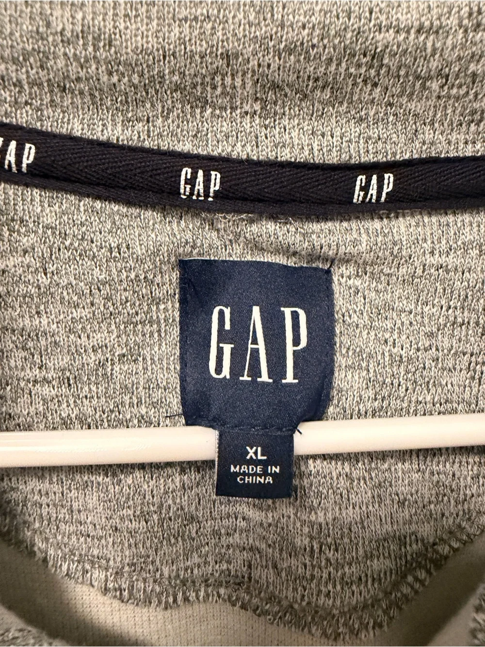 GAP Men's Light Gray Heather Mock Neck Pullover Sweater XL